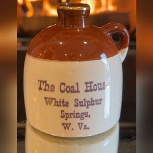 ‘80s Era - The Coal House of White Sulphur Springs, WV Mini Moonshine Jug